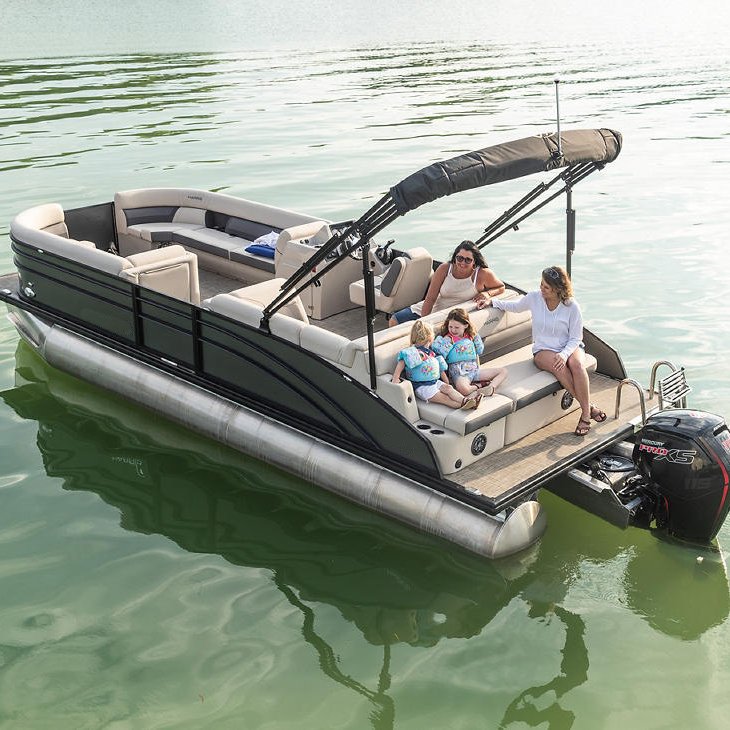 Manufacturer's Customizable 27 ft Luxury Fiberglass Party Pontoon Boat New Condition Sport Water Entertainments Fishing Aluminum